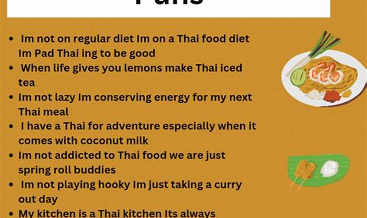 Spice Up Your Life: Hilarious Thai Food Puns & Jokes! World’s Most Delicious Foods: Must-Try Dishes from Every Country Spice Up Your Life: Hilarious Thai Food Puns & Jokes! | World’s Most Delicious Foods: Must-Try Dishes from Every Country