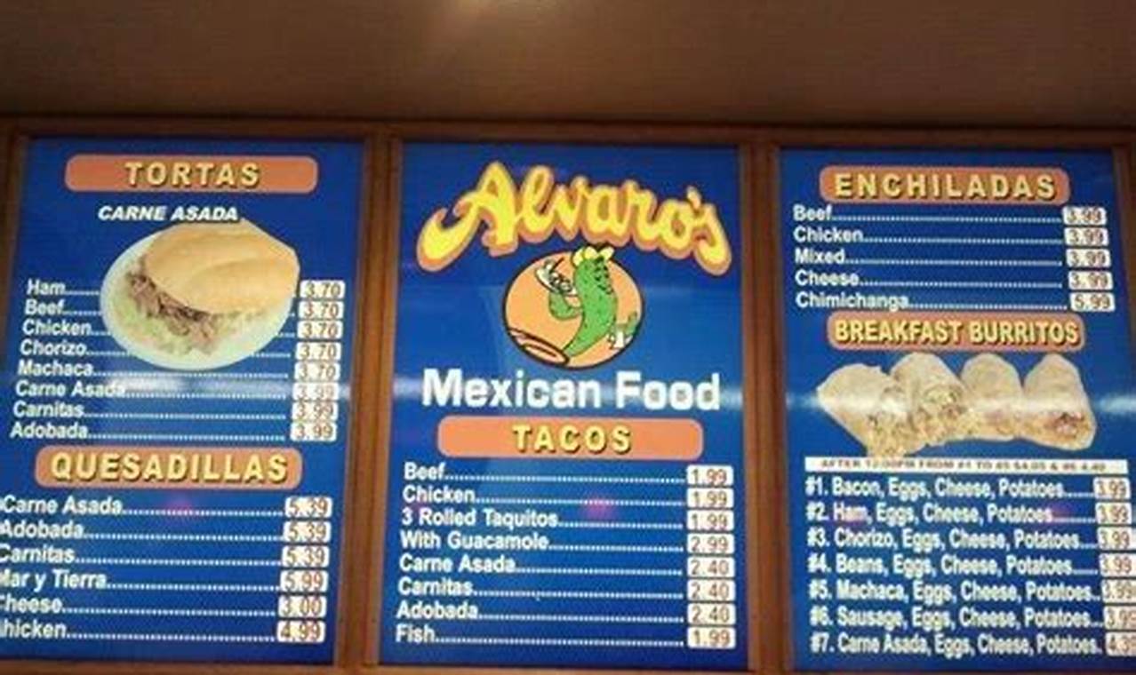 Alvaro's Mexican Food Menu: Prices, Dishes & More World’s Most Delicious Foods: Must-Try Dishes from Every Country Alvaro's Mexican Food Menu: Prices, Dishes & More | World’s Most Delicious Foods: Must-Try Dishes from Every Country