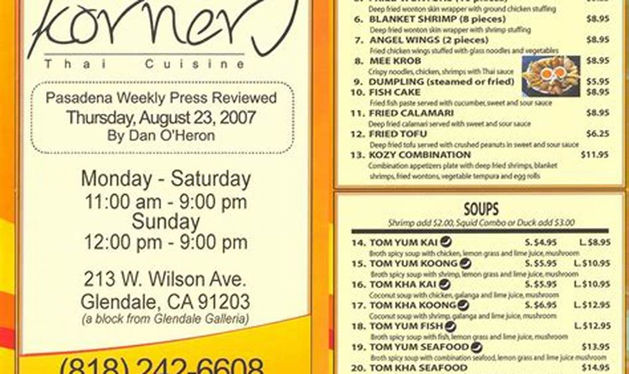 Your Local Kozy Korner Thai Food: Delicious & Authentic! World’s Most Delicious Foods: Must-Try Dishes from Every Country Your Local Kozy Korner Thai Food: Delicious & Authentic! | World’s Most Delicious Foods: Must-Try Dishes from Every Country