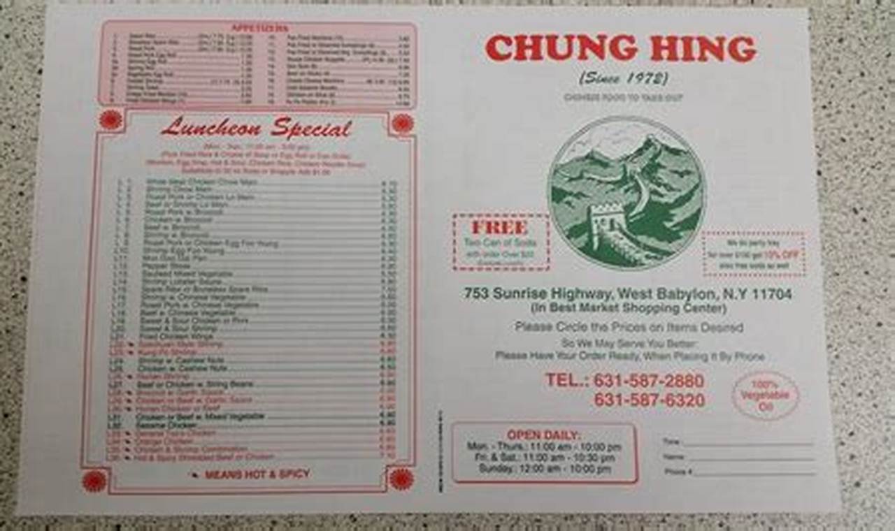 Chung Hing Chinese Food: Explore Our Menu &amp; Order Now | World’s Most Delicious Foods: Must-Try Dishes from Every Country