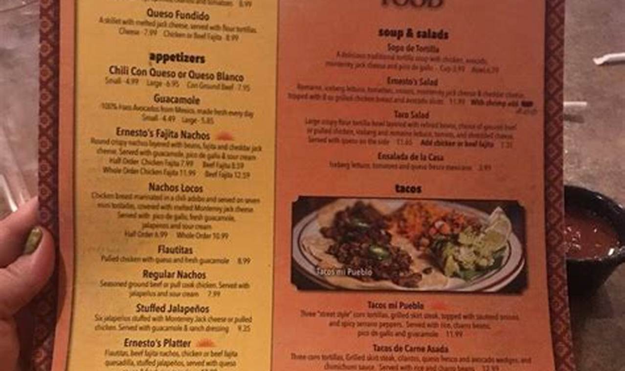 Explore Ernesto's Mexican Food Menu: Authentic Flavors! | World’s Most Delicious Foods: Must-Try Dishes from Every Country