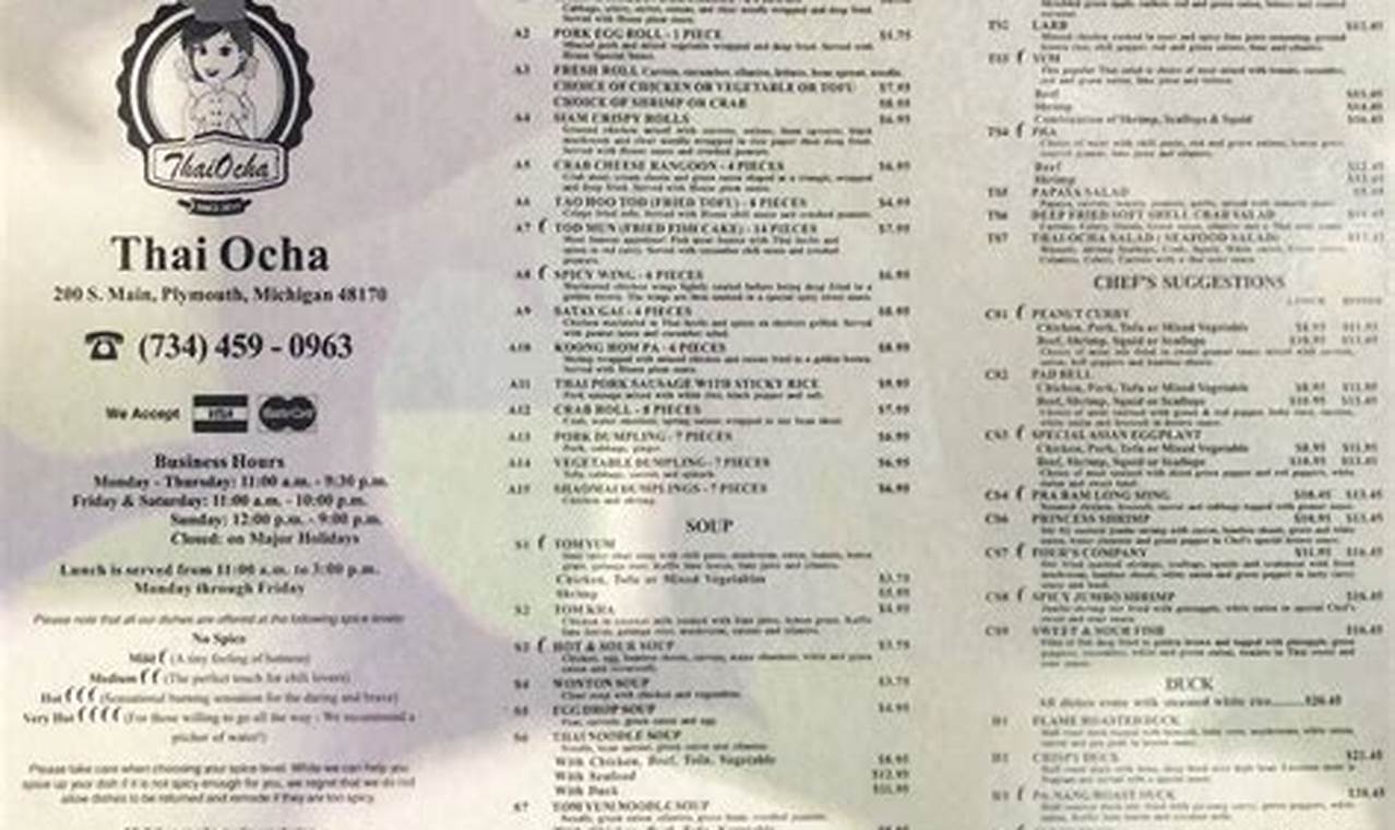 Ocha Thai Food Menu: Your Delicious Thai Guide | World’s Most Delicious Foods: Must-Try Dishes from Every Country