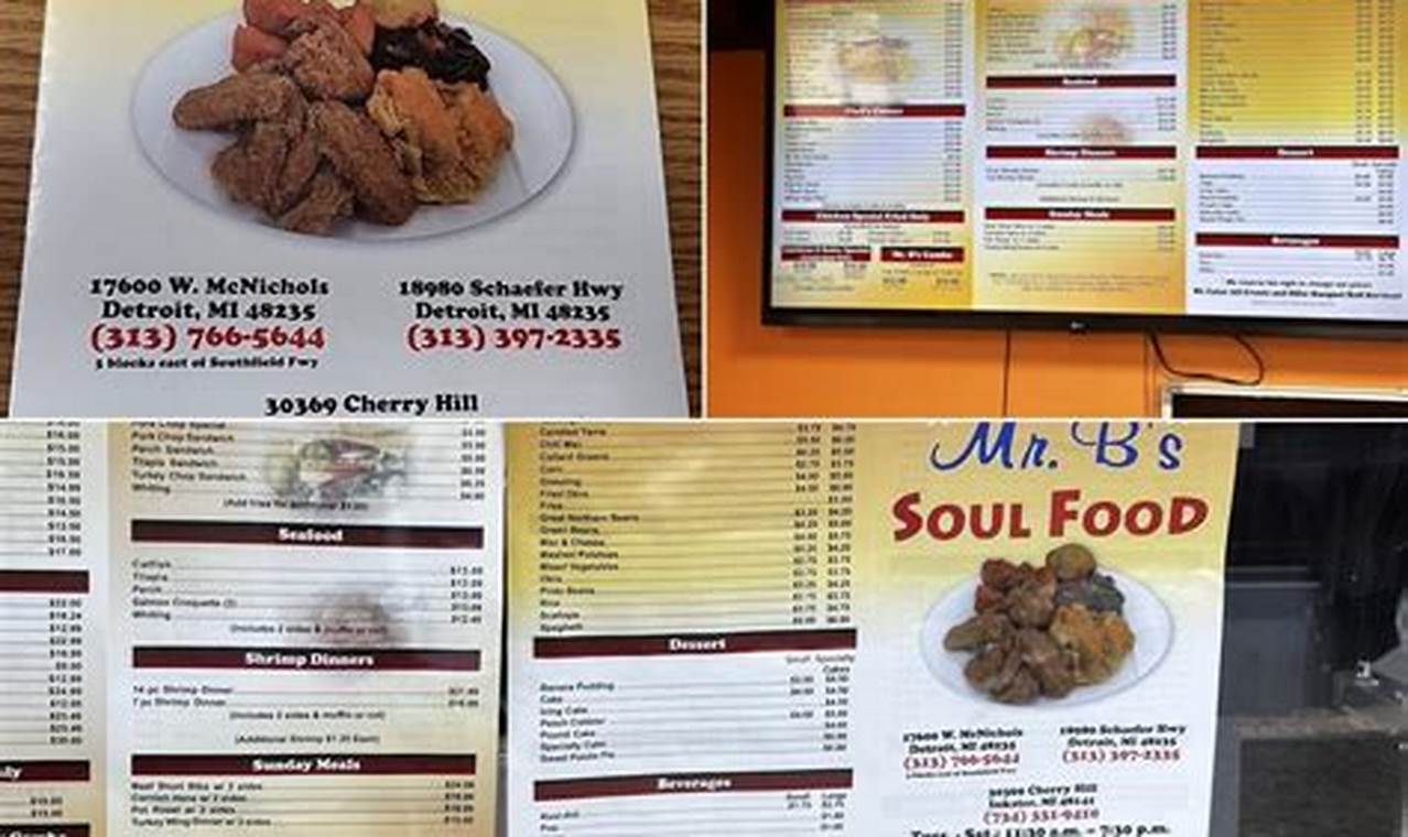 Mr. B's Soul Food Menu: A Delicious Southern Taste | World’s Most Delicious Foods: Must-Try Dishes from Every Country