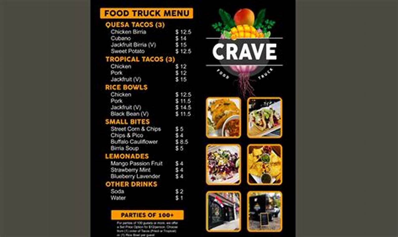 Crave Food Truck Menu: Delicious Eats On The Go! | World’s Most Delicious Foods: Must-Try Dishes from Every Country