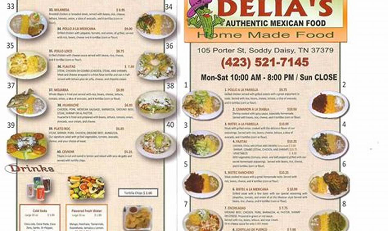 Delia's Mexican Food Menu: Prices, Picks &amp; More | World’s Most Delicious Foods: Must-Try Dishes from Every Country